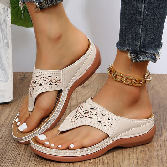 Comfort Slip-On Cutout Sandals – Various Colours