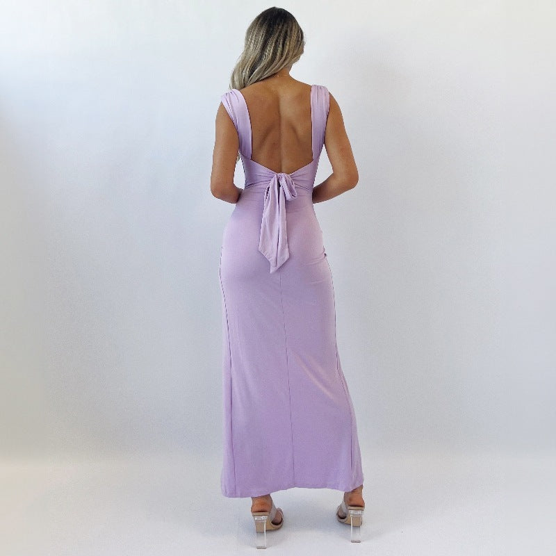 ✨ Elegant Sleeveless Bodycon Maxi Dress with High Slit – Summer Party, Evening, Cocktail Dress – Available in Various Colours