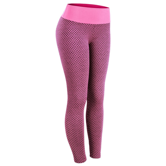 💗 BubbleFlex High-Waist Honeycomb Leggings – Available in Various Colours