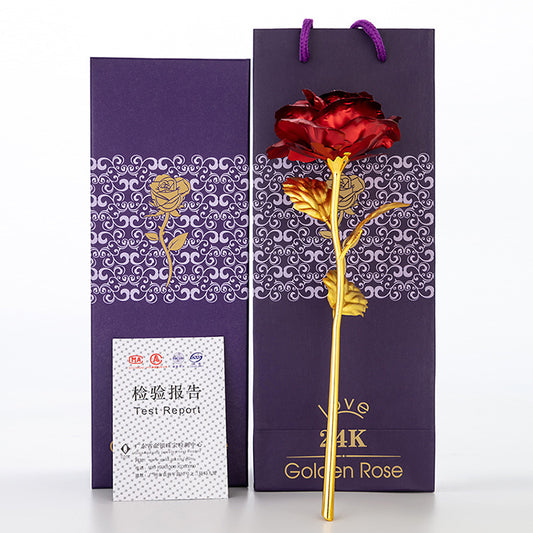 24K Gold Rose Gold Foil Rose Gold Foil Rose Gift Box Women's Day Valentine's Day Gift Event Small Gift