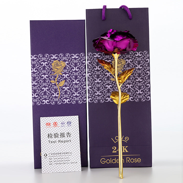 24K Gold Rose Gold Foil Rose Gold Foil Rose Gift Box Women's Day Valentine's Day Gift Event Small Gift