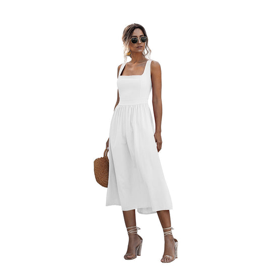 Timeless Charm Square-Neck Midi Dress