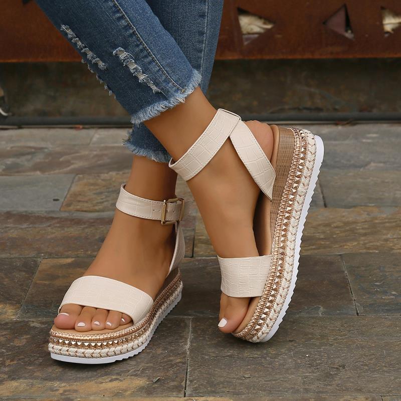 Platform Glam Buckle Sandals – Various Colours