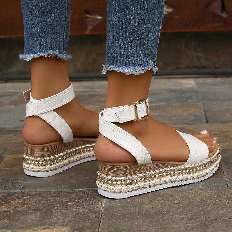 Platform Glam Buckle Sandals – Various Colours