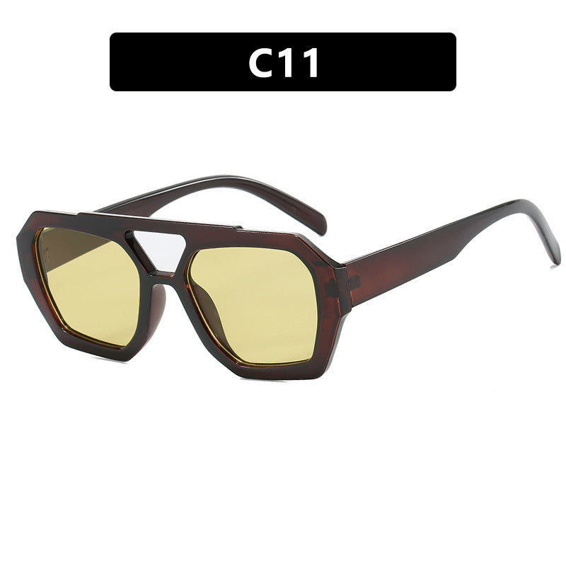 Oversized Retro Geometric Sunglasses – Various Colours