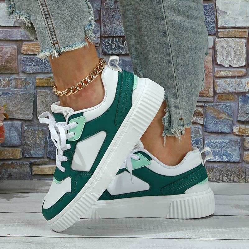Vibrant Colour Block Platform Sneakers for Women – Bold Street Style Trainers in Various Colours  And here’s the updated description with that title in mind: