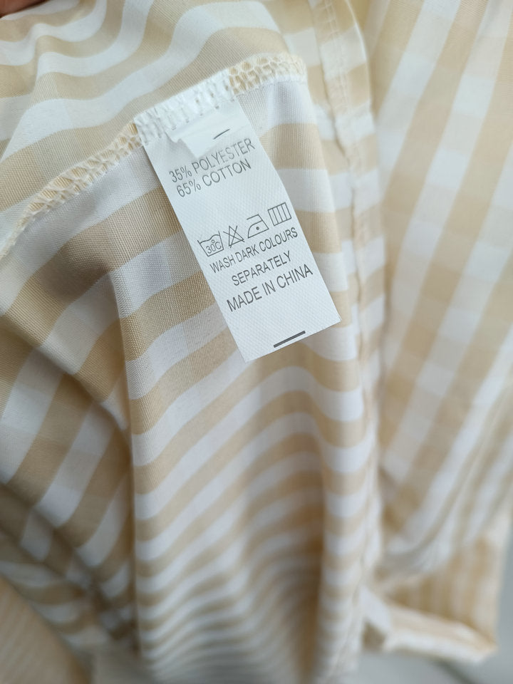 Gingham Shirred Maxi Dress with Ruffle Sleeves – Lightweight Summer Style in Various Colours