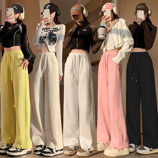 High-Waisted Wide-Leg Lounge Pants – Comfy Casual Streetwear – Various Colours
