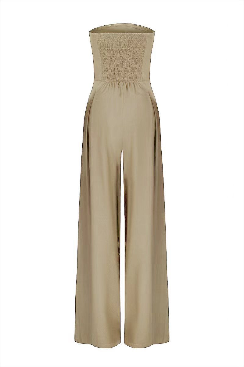 Elegant Strapless Wide-Leg Jumpsuit – Timeless Evening Style