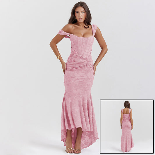 ✨ Women’s Off-Shoulder Bodycon Maxi Evening Dress - Elegant Party & Wedding Guest Dress - Available in Various Colours