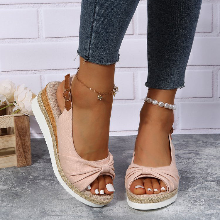 Chic Espadrille Wedge Sandals – Various Colours