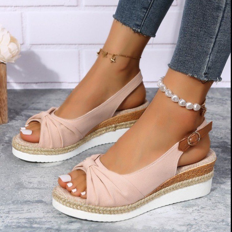 Chic Espadrille Wedge Sandals – Various Colours