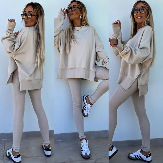 Women’s Oversized Sweatshirt & Leggings Set – Lounge in Style (Various Colours)