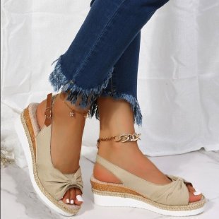 Chic Espadrille Wedge Sandals – Various Colours