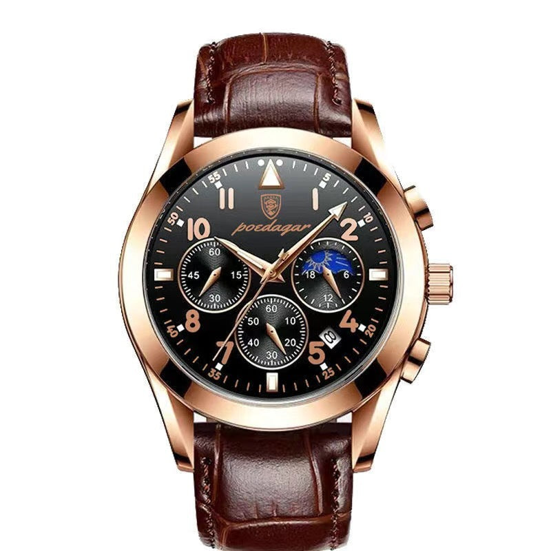 Luxury Silver Chronograph Watch – Men's Stainless Steel Timepiece (Various Colours)