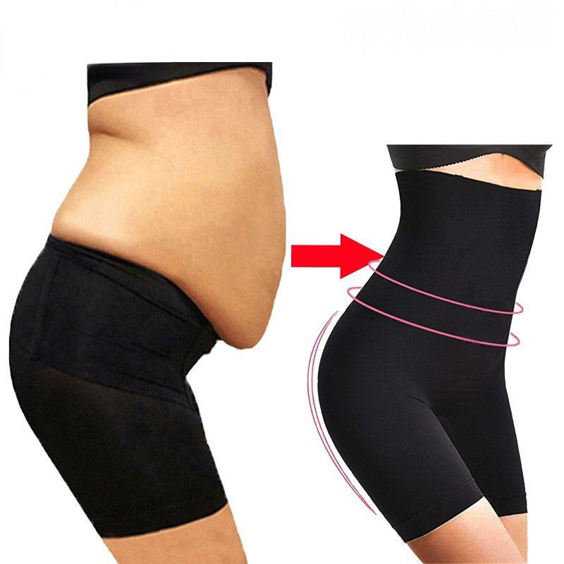 High Waist Tummy Control Shapewear Shorts – Seamless Slimming Body Shaper | Black & Beige