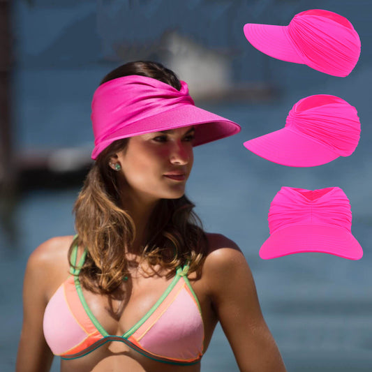 Women’s Wide Brim Sun Visor Cap – Foldable UV Protection Hat for Beach, Travel & Sports – Various Colours