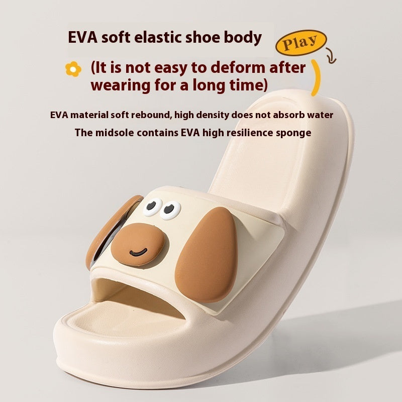 Funny Dog Face Non-Slip Summer Slippers – Various Colours