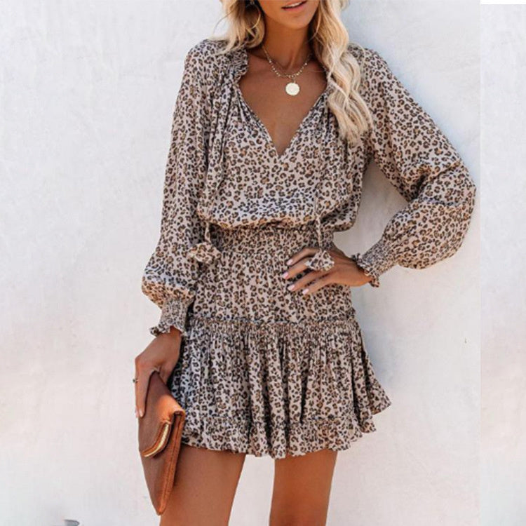 Long Sleeve Floral Ruffle Mini Dress – Various Colours