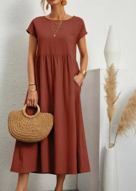 🌿 Everyday Comfort Smocked Tiered Midi Dress – Soft, Flowy & Feminine in Various Colours ☀️👗