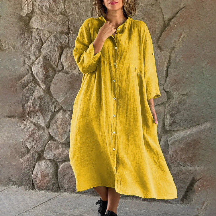 Hot Pink Button-Up Shirt Dress – Bold, Breezy, Beautiful 💃🌺