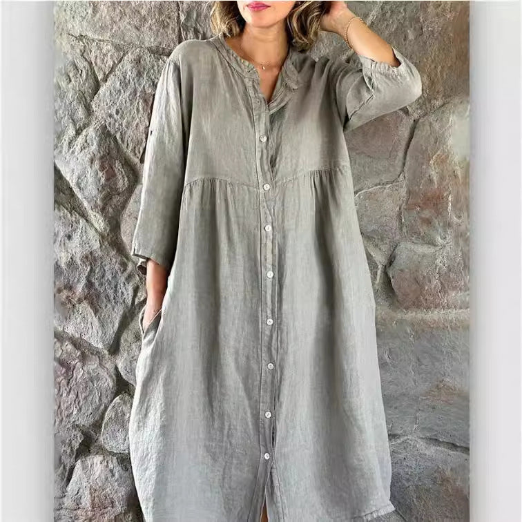 Hot Pink Button-Up Shirt Dress – Bold, Breezy, Beautiful 💃🌺