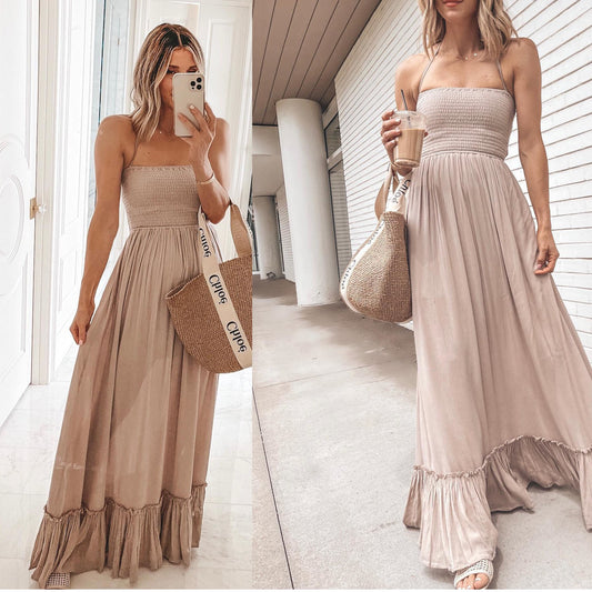 ✨ Boho Breeze Strapless Maxi Dress