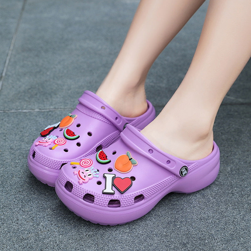 Fun Fruit-Themed Platform Clogs – Stylish, Comfortable, and Colourful