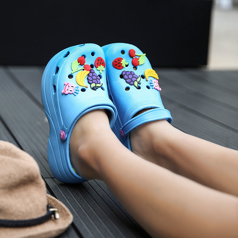 Fun Fruit-Themed Platform Clogs – Stylish, Comfortable, and Colourful