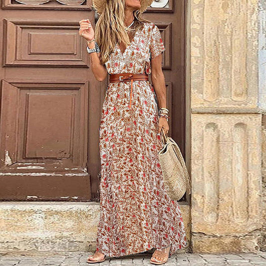 🌾 Boho Breeze Belted Maxi Dress – Effortless Chic in Various Colours for Summer Wandering ☀️🌸