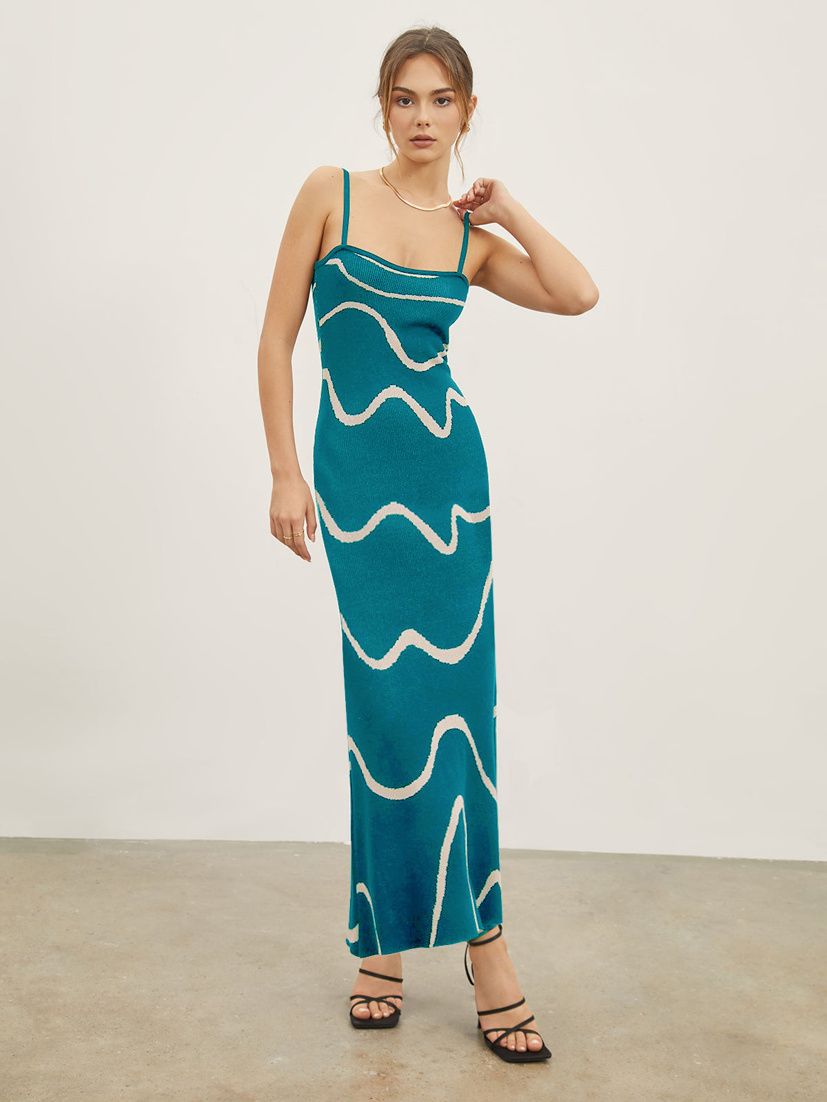 Wave Muse Bodycon Maxi Dress
