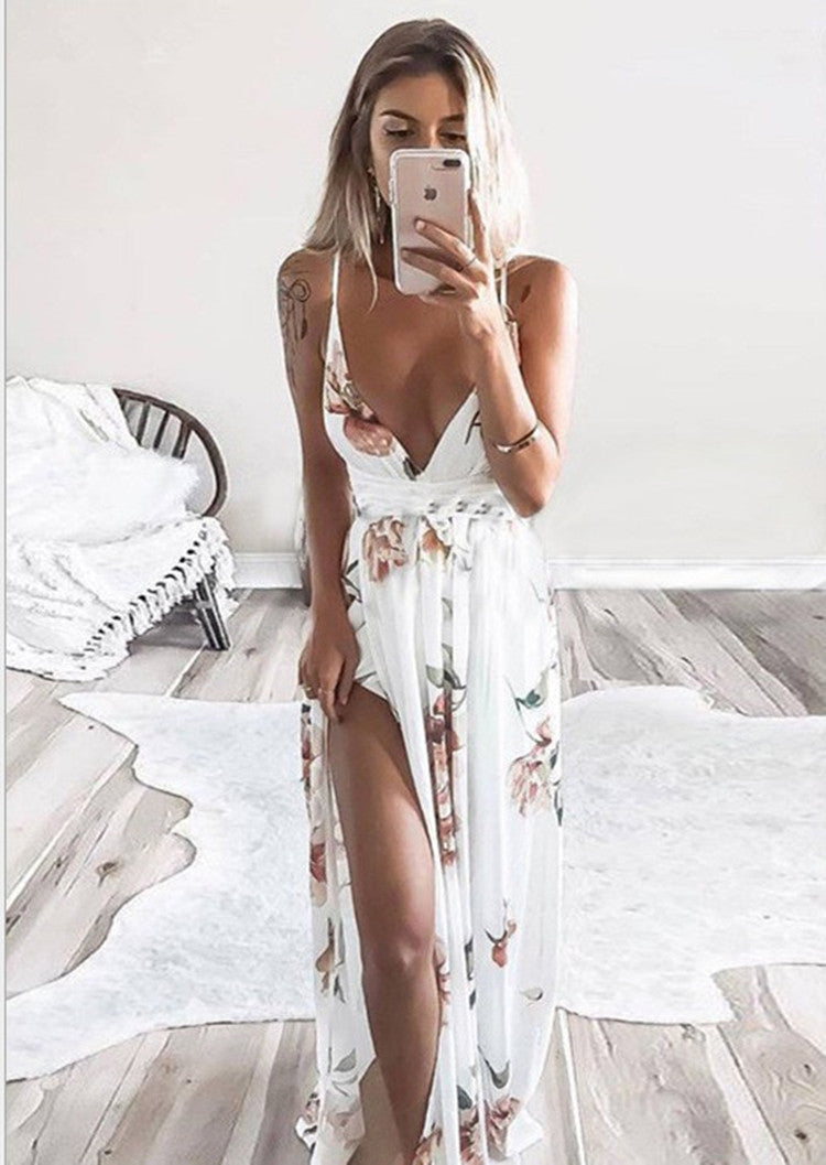 🌸 Bloom All Day Backless Floral Maxi Dress – Beach to Sunset in Various Colours 🌞🌺