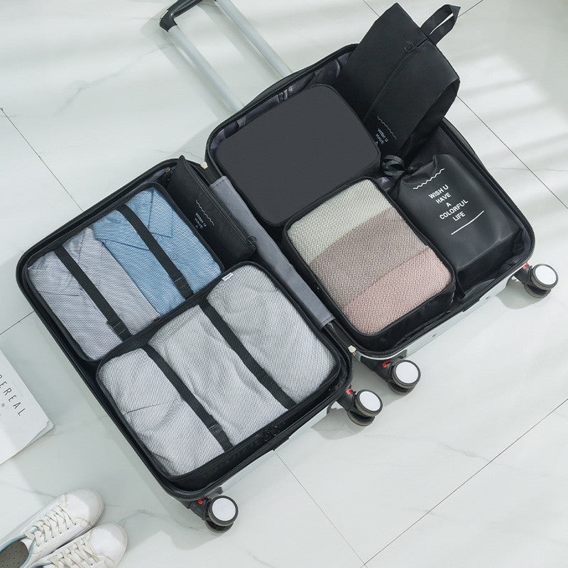 Travel storage bag eight-piece clothing storage bag clothing storage bag travel 6 7 8-piece storage set