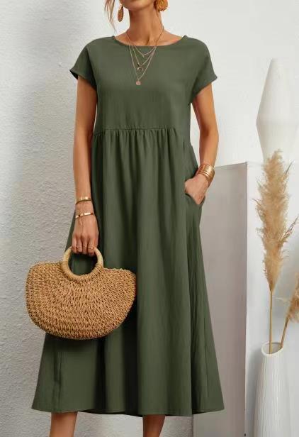 🌿 Everyday Comfort Smocked Tiered Midi Dress – Soft, Flowy & Feminine in Various Colours ☀️👗