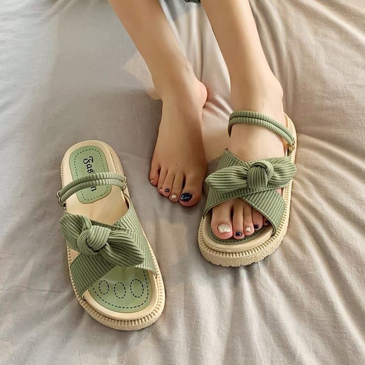 🪶 Title: Knotted Corduroy Comfort Sandals – Soft Style in Various Colours 🪶