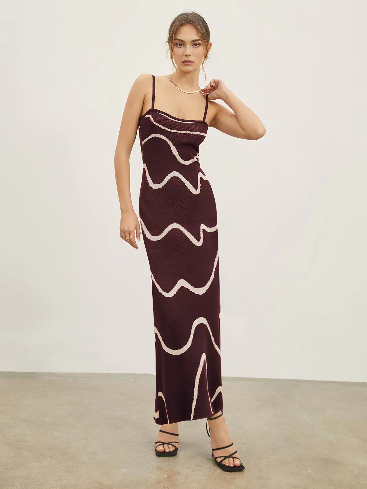 Wave Muse Bodycon Maxi Dress