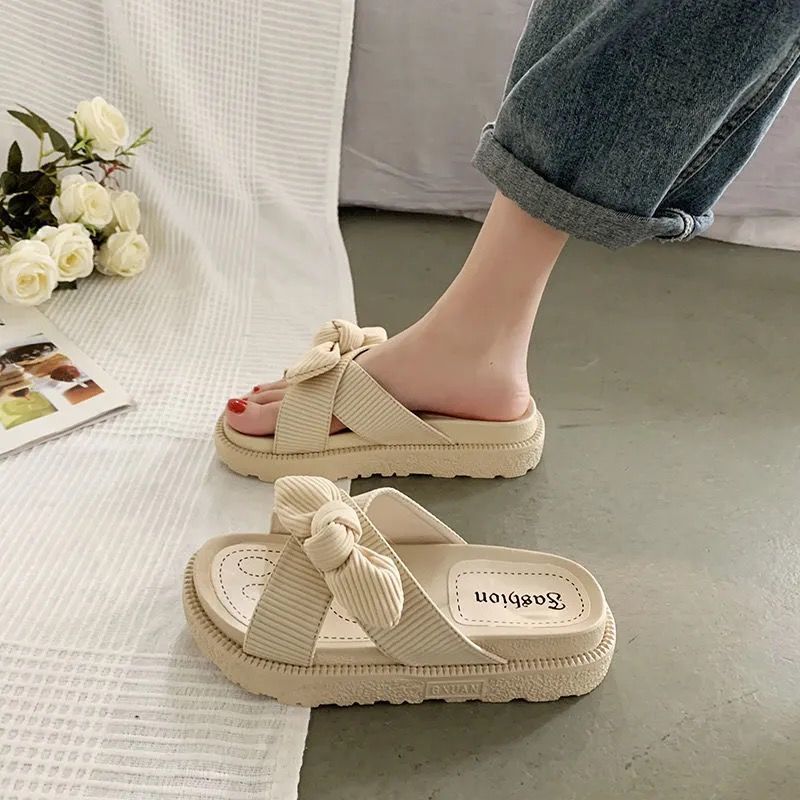 🪶 Title: Knotted Corduroy Comfort Sandals – Soft Style in Various Colours 🪶