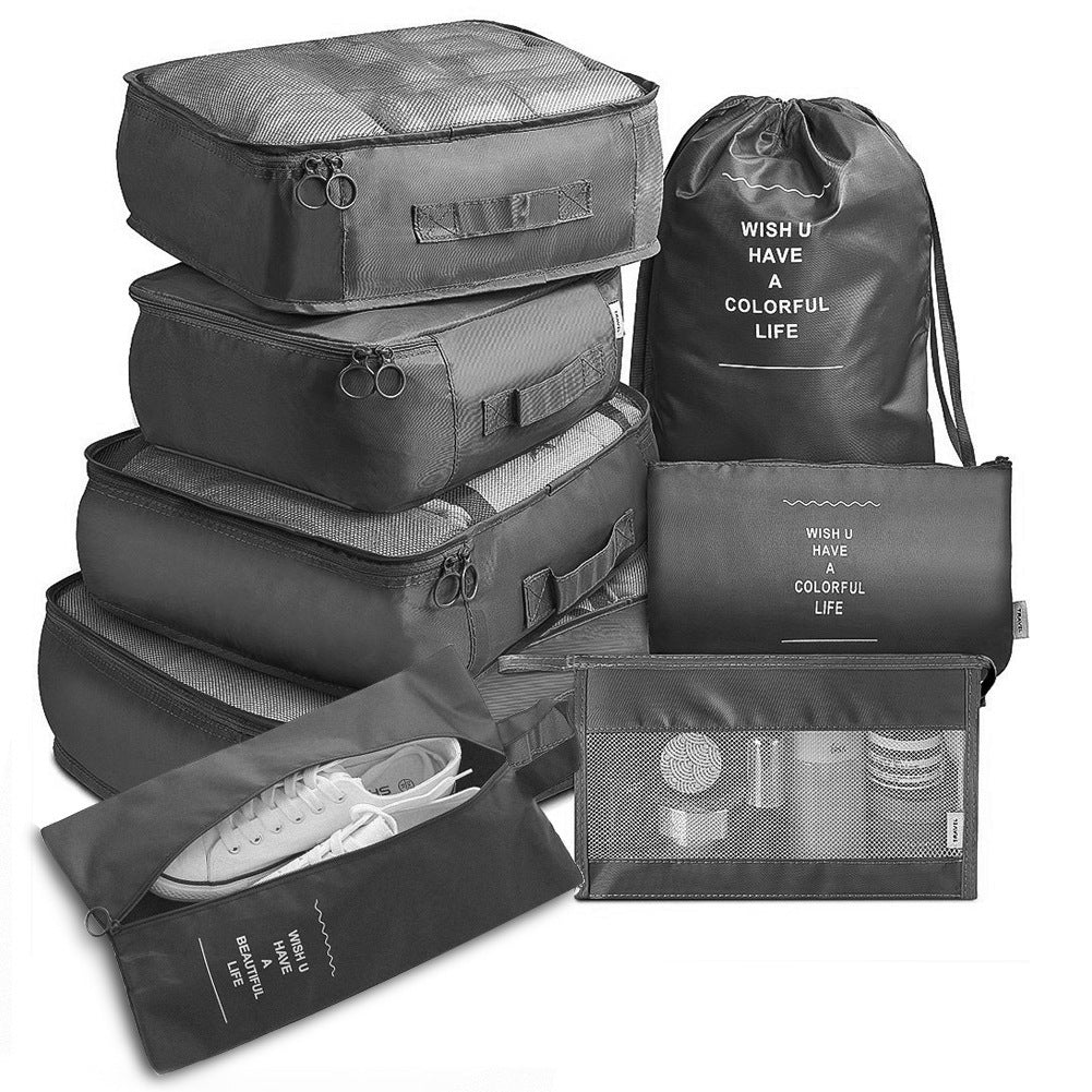 Wholesale Travel Storage Set Travel Storage Bag 8-Piece Set 8-Piece Suit Travel Clothing Classification Storage Bag