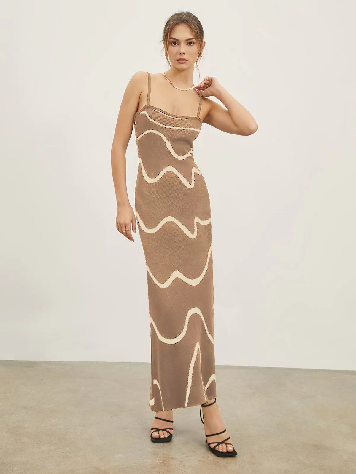 Wave Muse Bodycon Maxi Dress