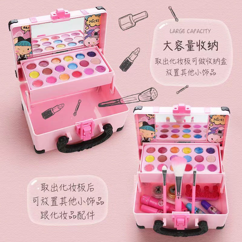 Cross-border children's cosmetics toys 68927 princess nail polish handbag Amazon girls makeup box gift
