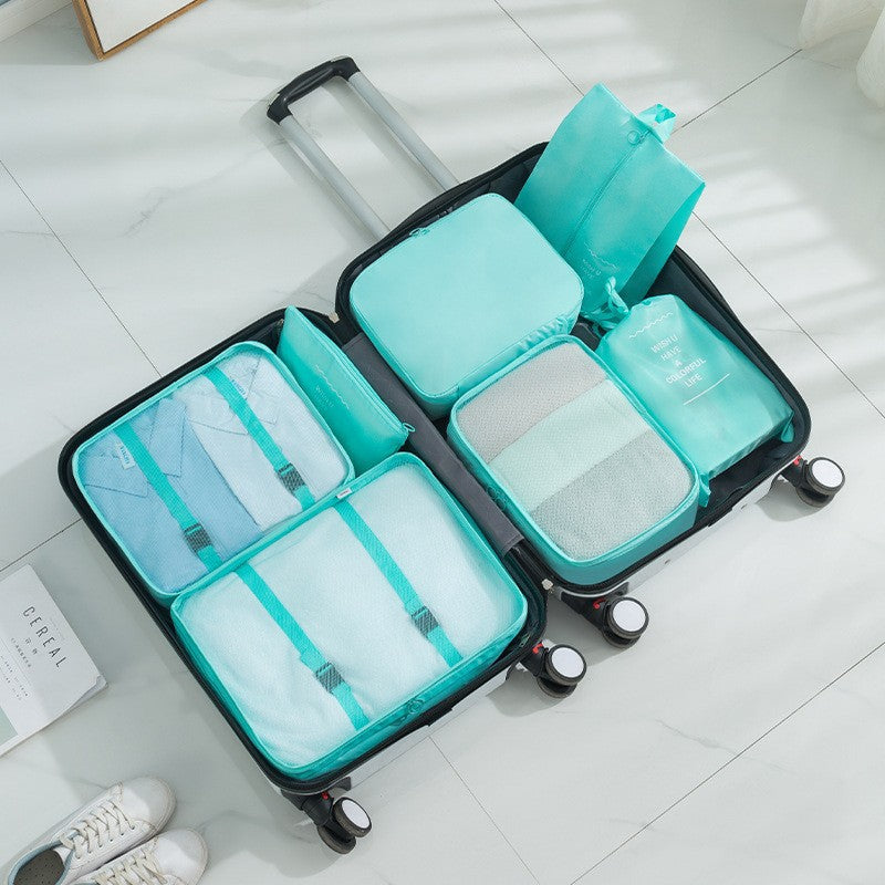 Travel storage bag eight-piece clothing storage bag clothing storage bag travel 6 7 8-piece storage set