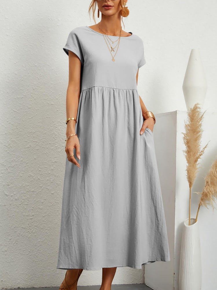 🌿 Everyday Comfort Smocked Tiered Midi Dress – Soft, Flowy & Feminine in Various Colours ☀️👗
