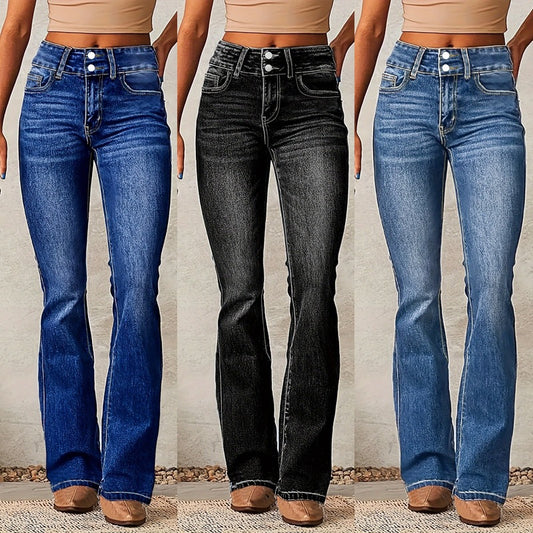 👖 High-Waisted Flare Jeans – Classic Fit with Modern Edge