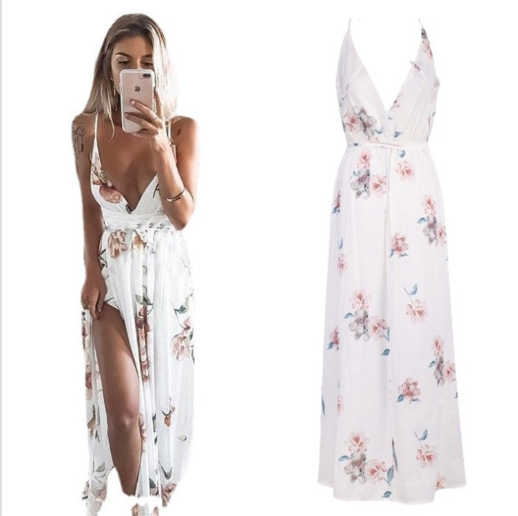 🌸 Bloom All Day Backless Floral Maxi Dress – Beach to Sunset in Various Colours 🌞🌺