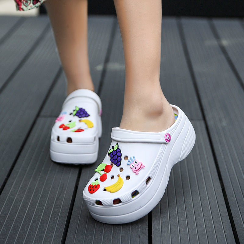 Fun Fruit-Themed Platform Clogs – Stylish, Comfortable, and Colourful