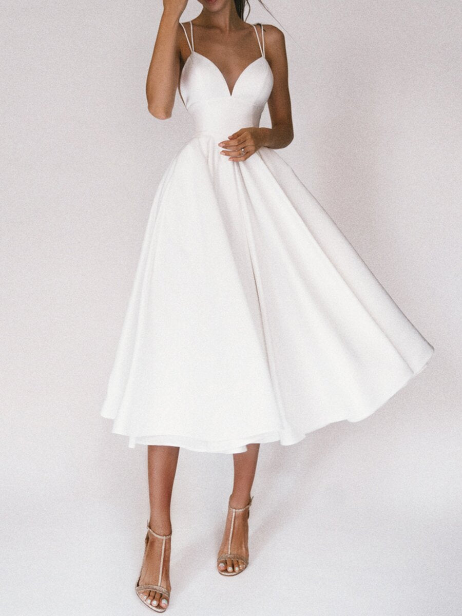 Elegant Blush Apricot A-Line Dress 💖👗