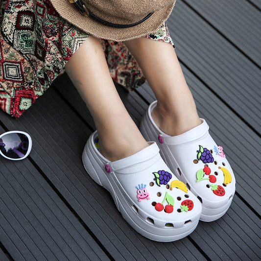Fun Fruit-Themed Platform Clogs – Stylish, Comfortable, and Colourful
