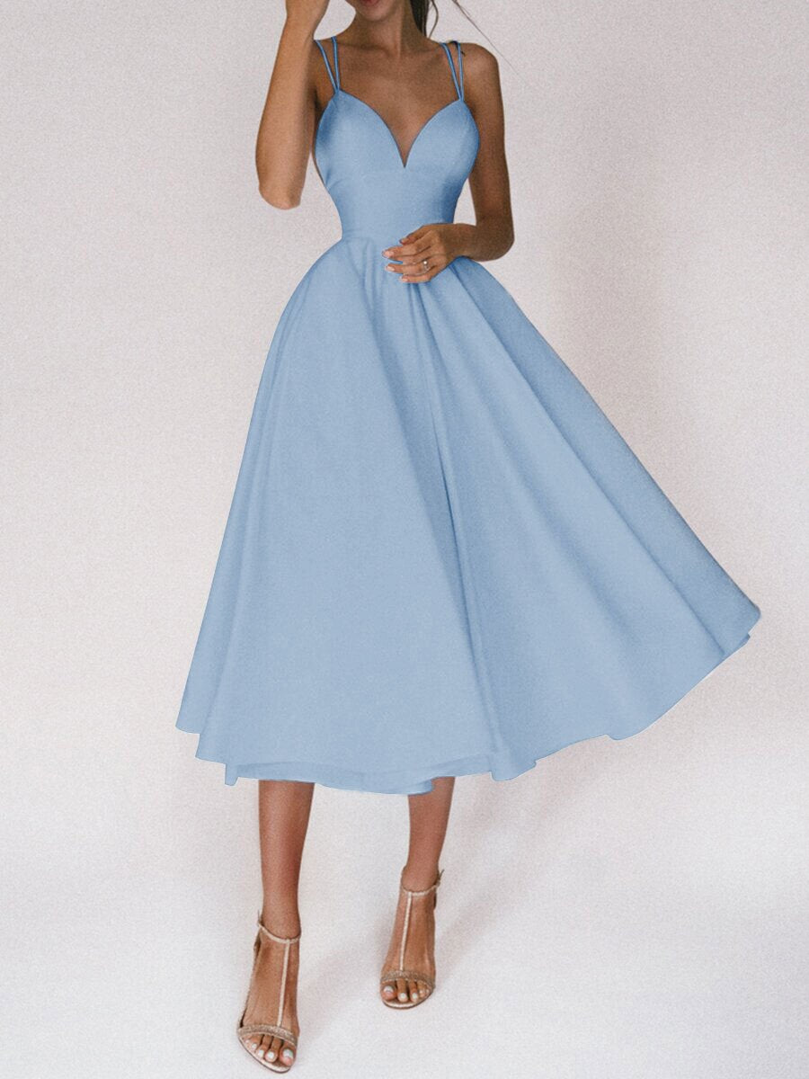 Elegant Blush Apricot A-Line Dress 💖👗