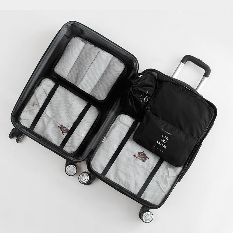Travel storage bag eight-piece clothing storage bag clothing storage bag travel 6 7 8-piece storage set