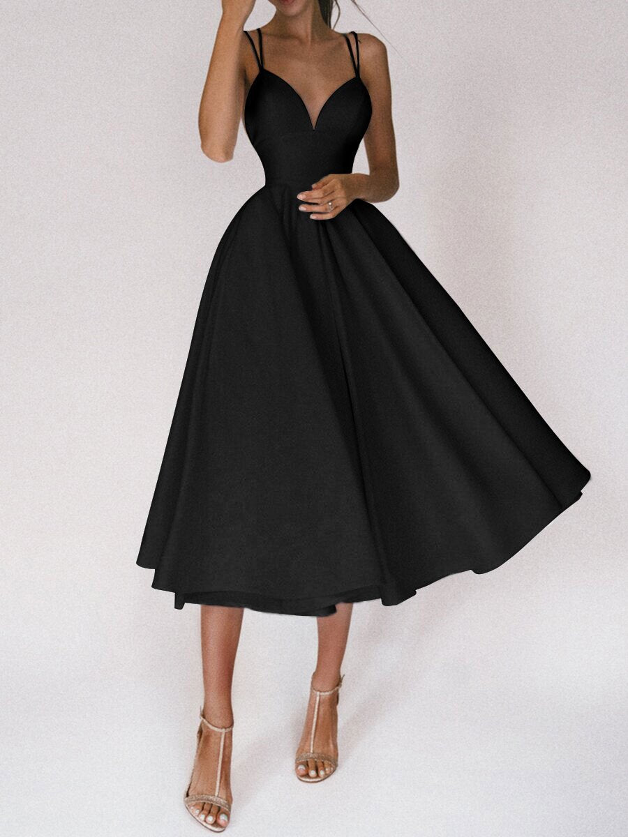 Elegant Blush Apricot A-Line Dress 💖👗